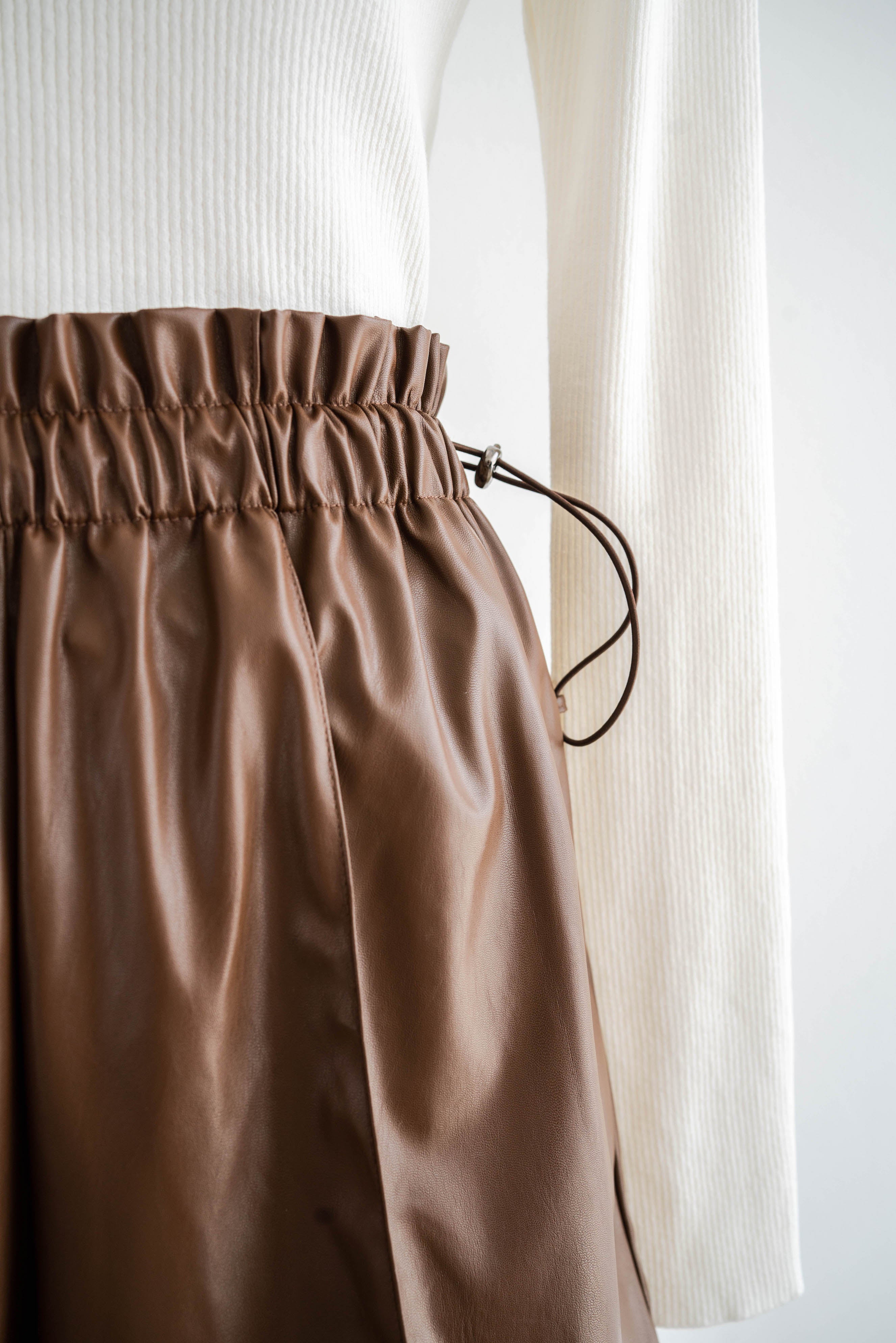 Sue Faux Leather Shorts - Mocha