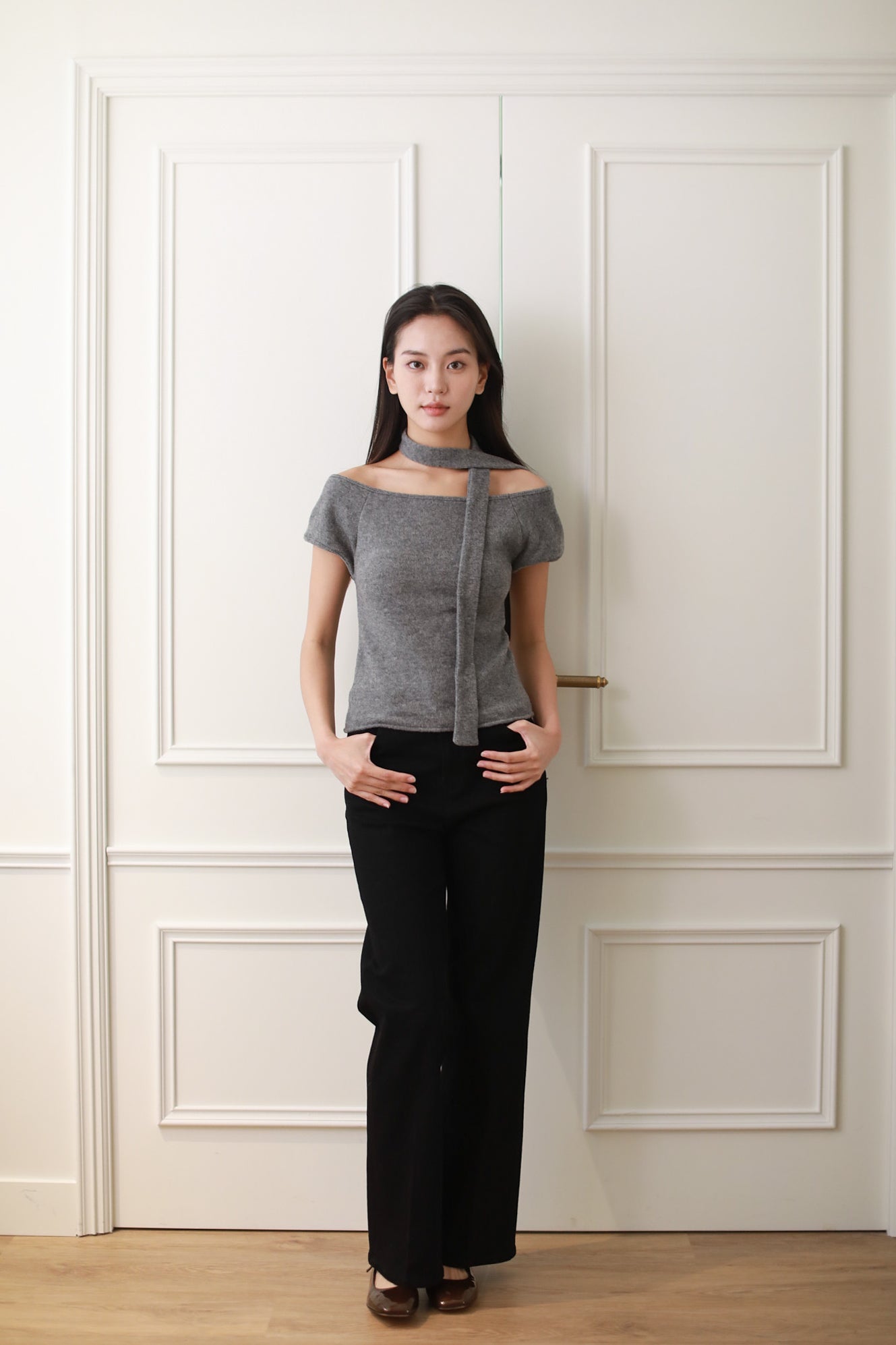 Chantal Top - Gray