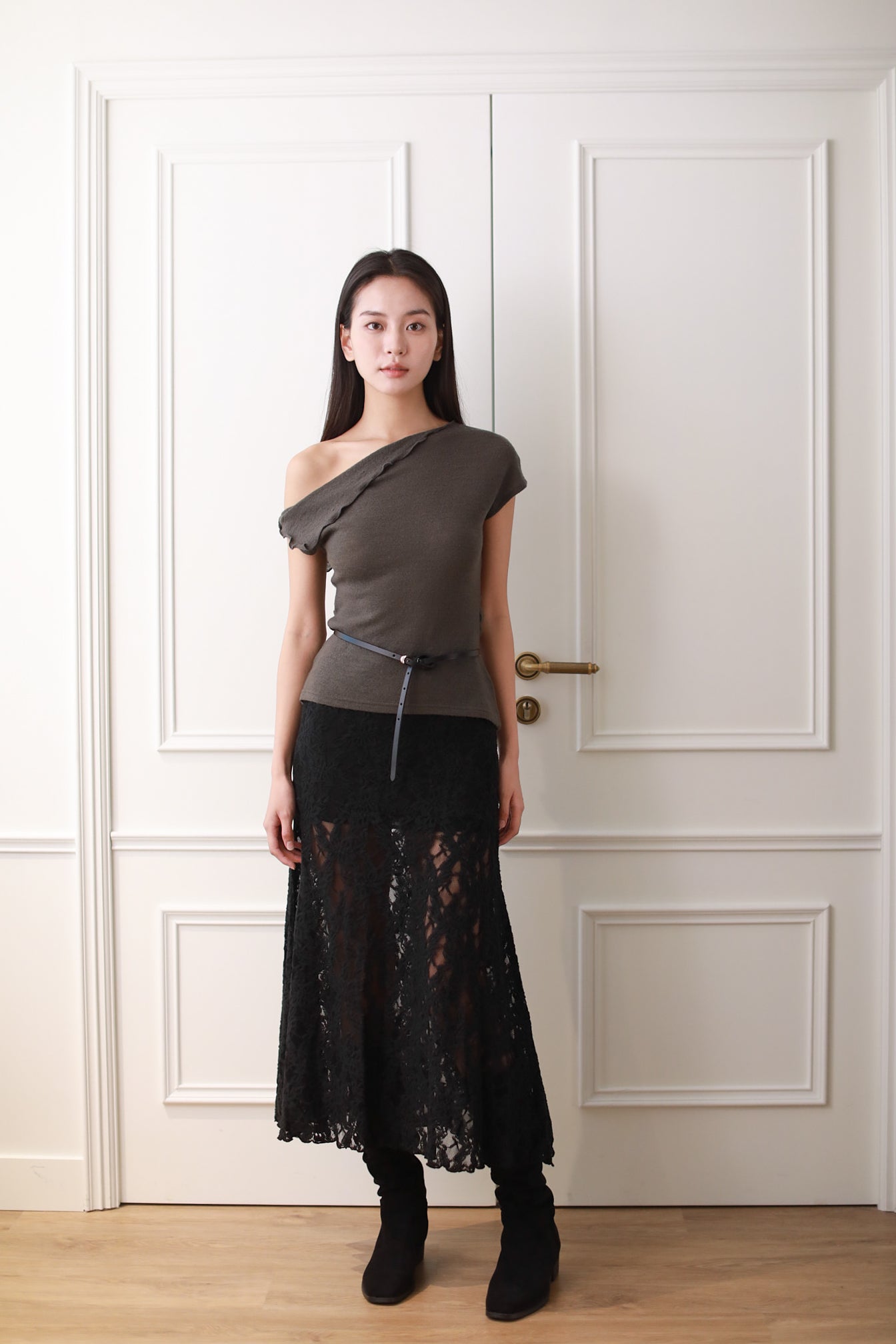 Jeanne Lace Skirt - Black