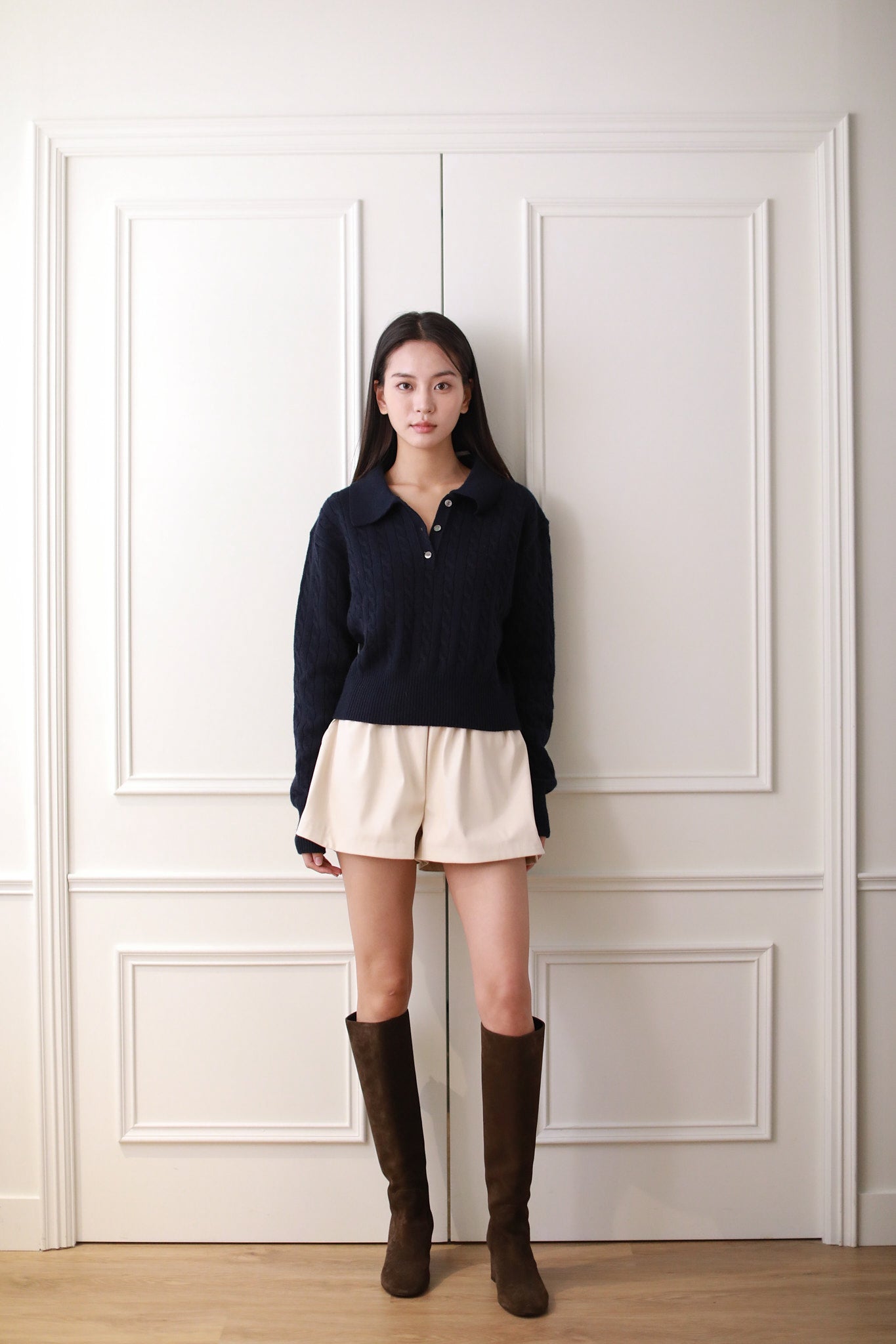 Sherona Knit Top - Navy Blue