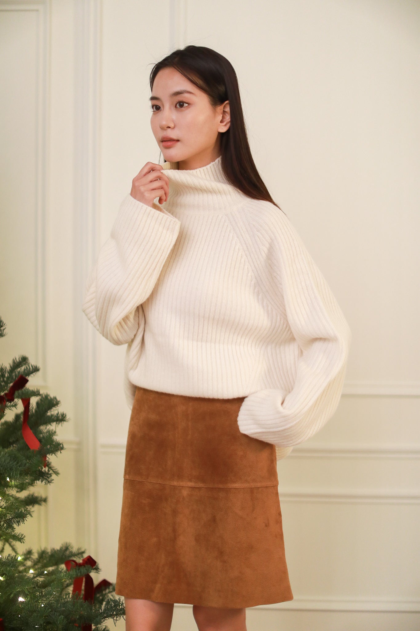 Margaux Suede Skirt - Camel