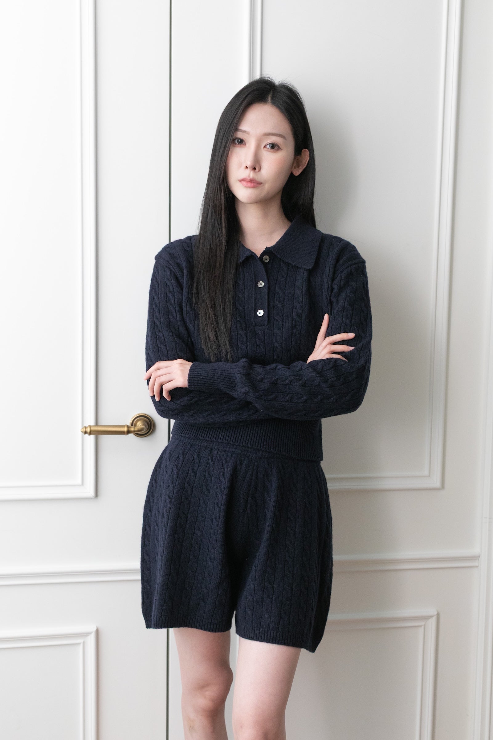 Sherona 針織上衣 - 海軍藍