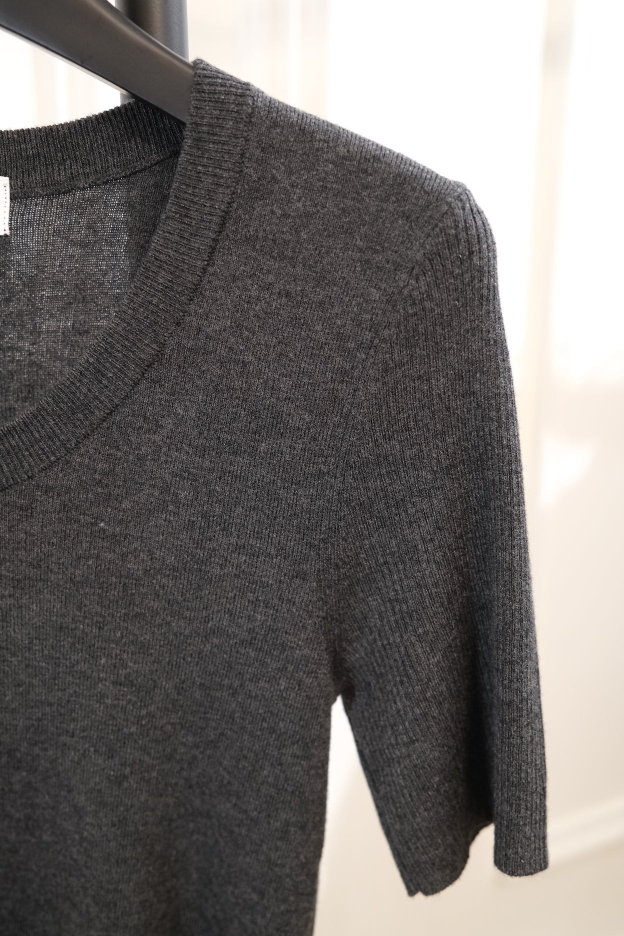 Claire Wool Top - Dark Gray