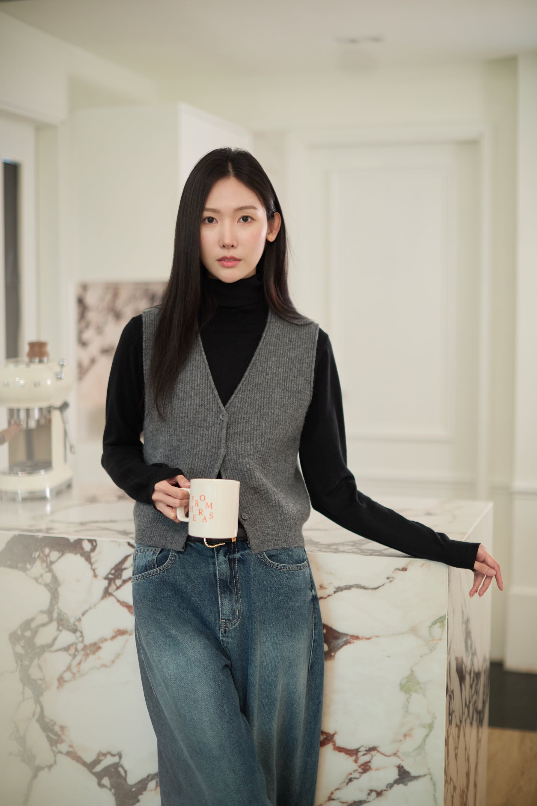 Dorothee Knit Vest - Gray