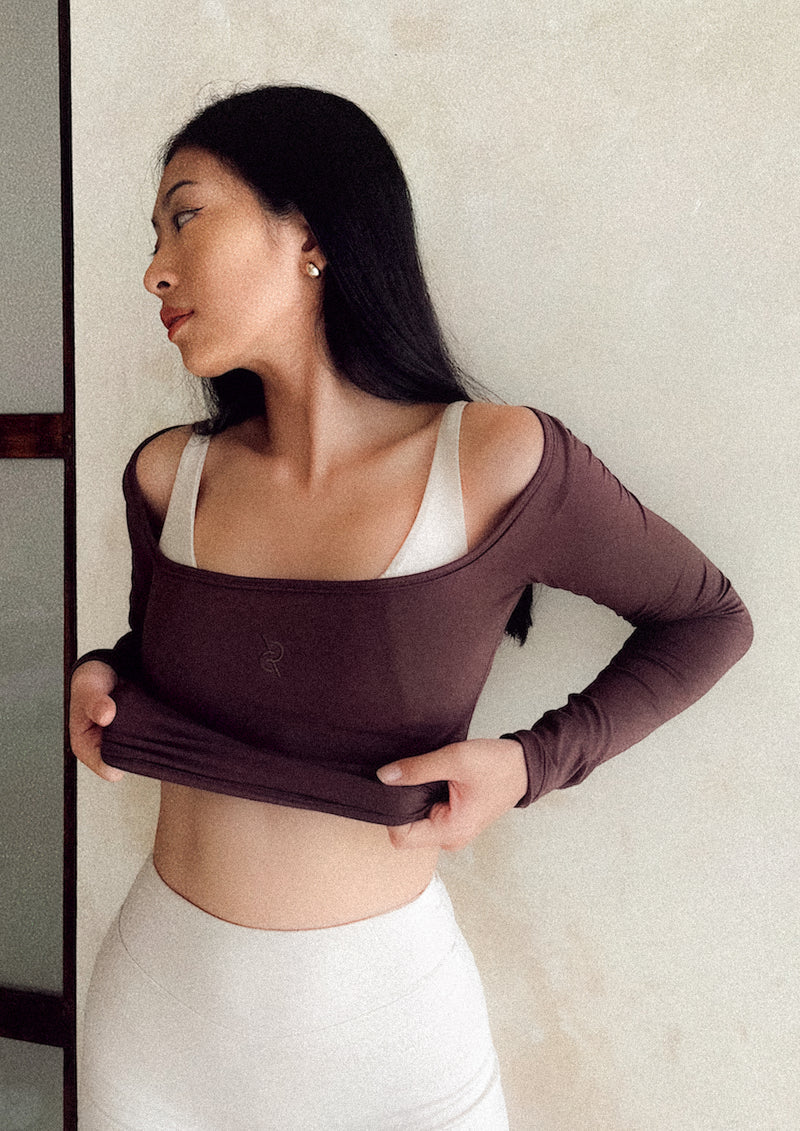Basic Nyx Fitted Longsleeve Top - Espresso
