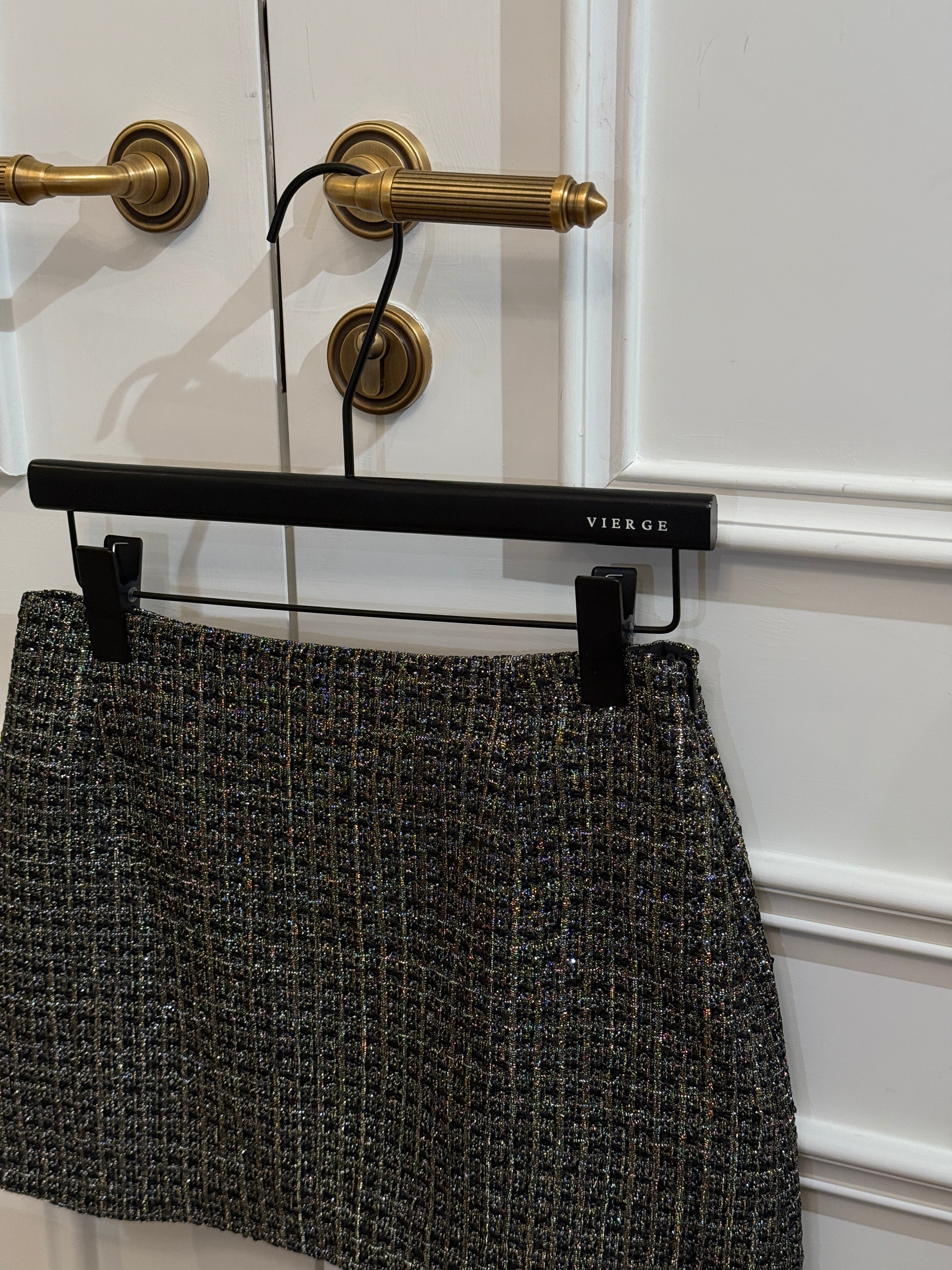 Cicely Skirt - Black Tweed