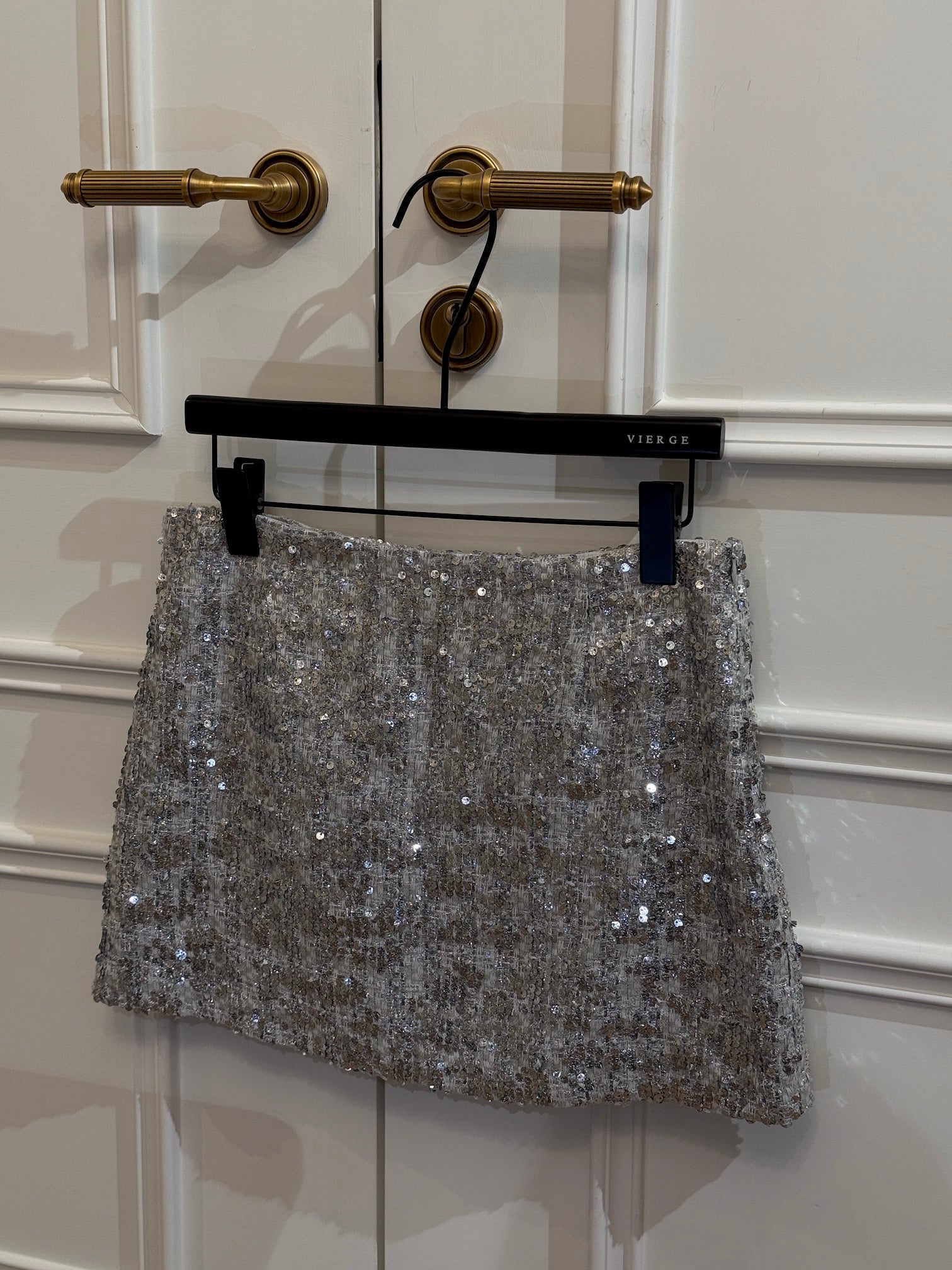 Cicely Skirt - Silver Sequin