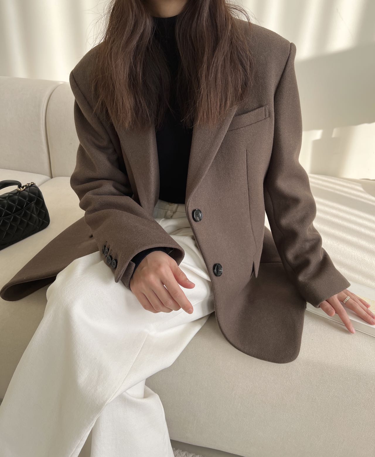 Mara Wool Blazer - Mocha