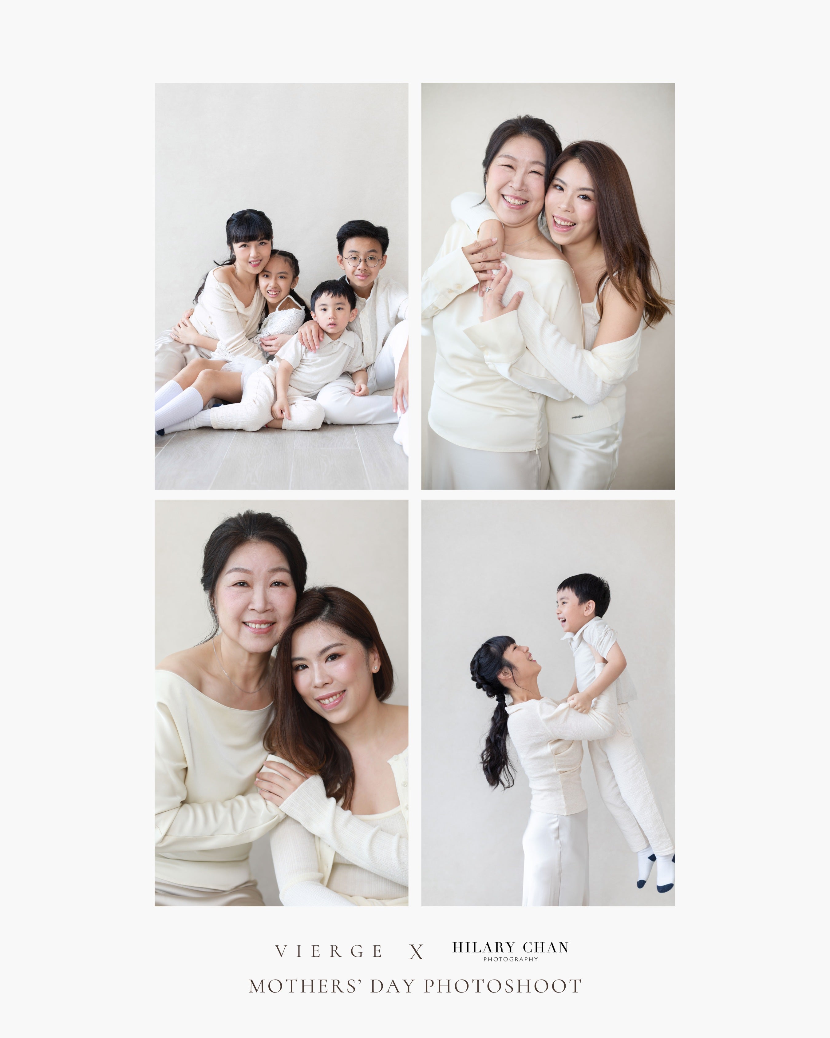 VIERGE X Hilary Chan Photography Mothers' Day Photoshoot