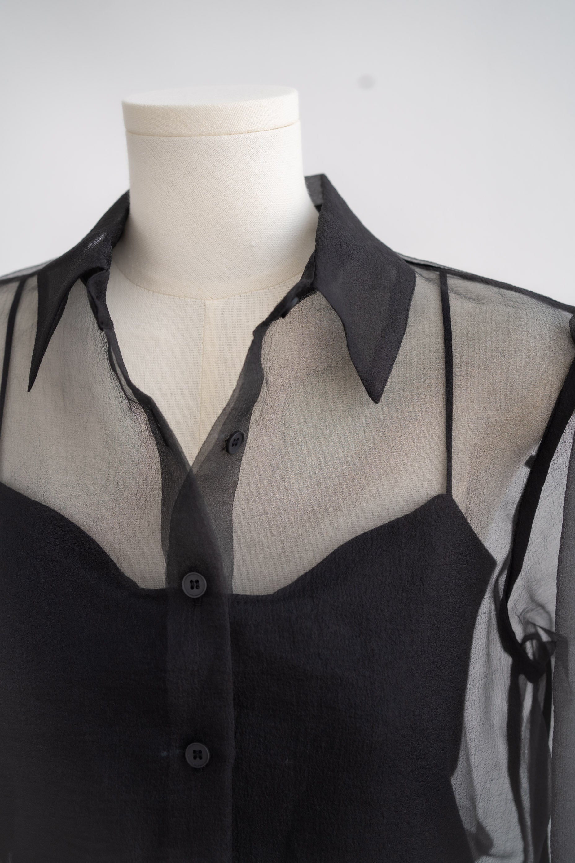 Christy Organza Blouse - Black